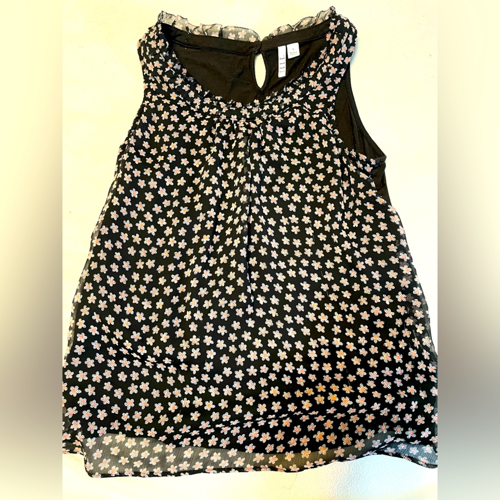Elle printed tank blouse